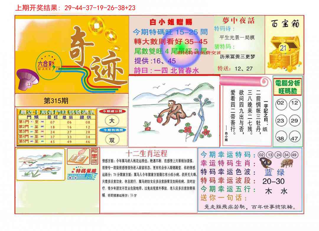 315期九龍奇迹A(推荐)[图]