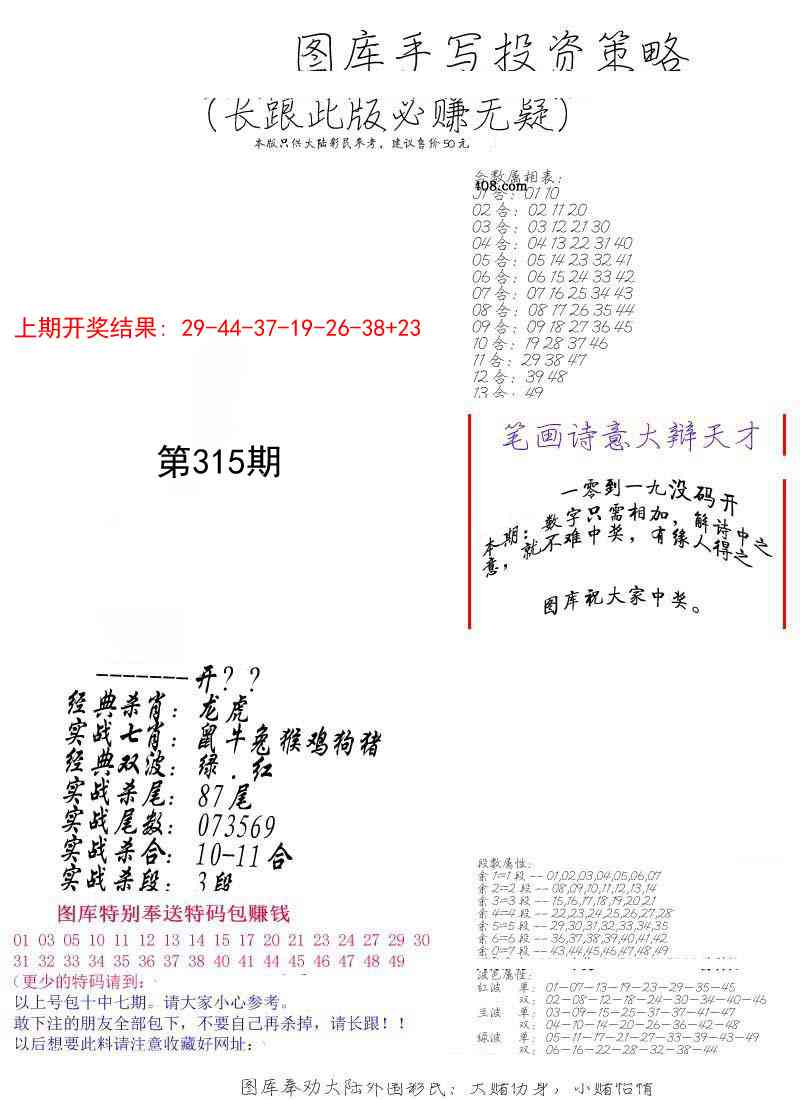 315期手写投资策略[图]