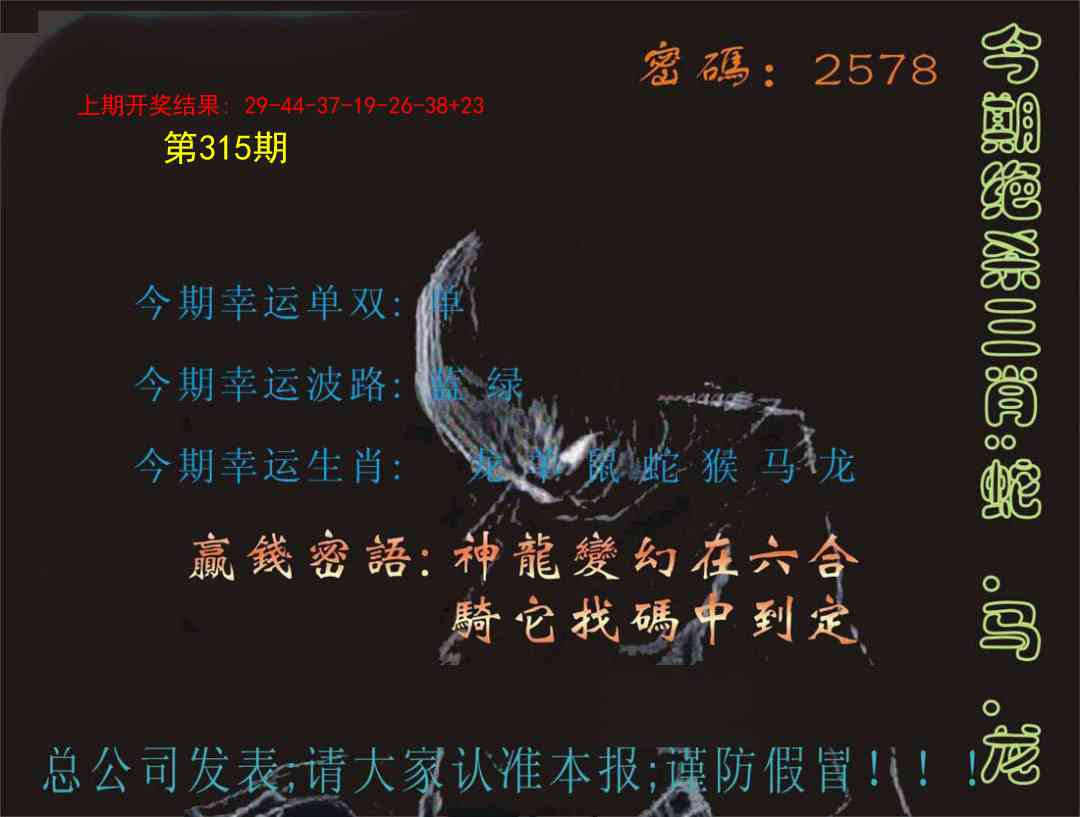 315期特码报[图]