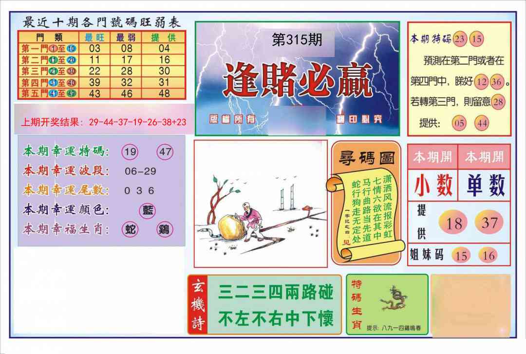 315期逢赌必羸[图]